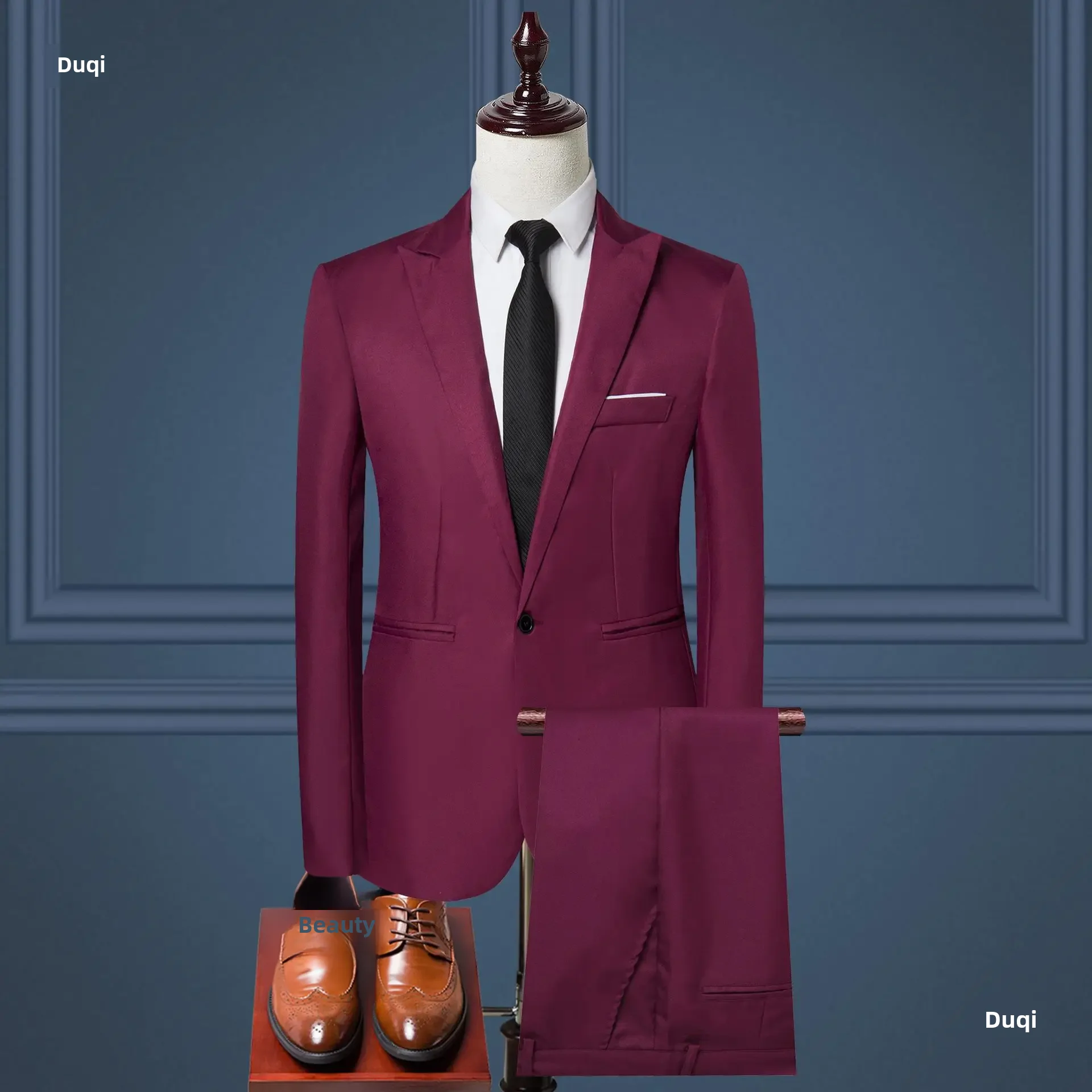 Korean-style Western-style Men's Business Casual Professional Tuxedo Two-piece Set Clothing Trade Across Borders