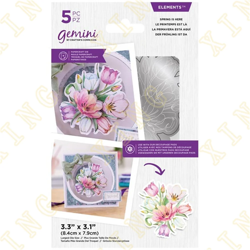 

Spring Flowers Metal Cutting Dies for Diy Scrapbooking Crafts Dies Cut Stencils Maker Photo Album Template Handmade Decoration