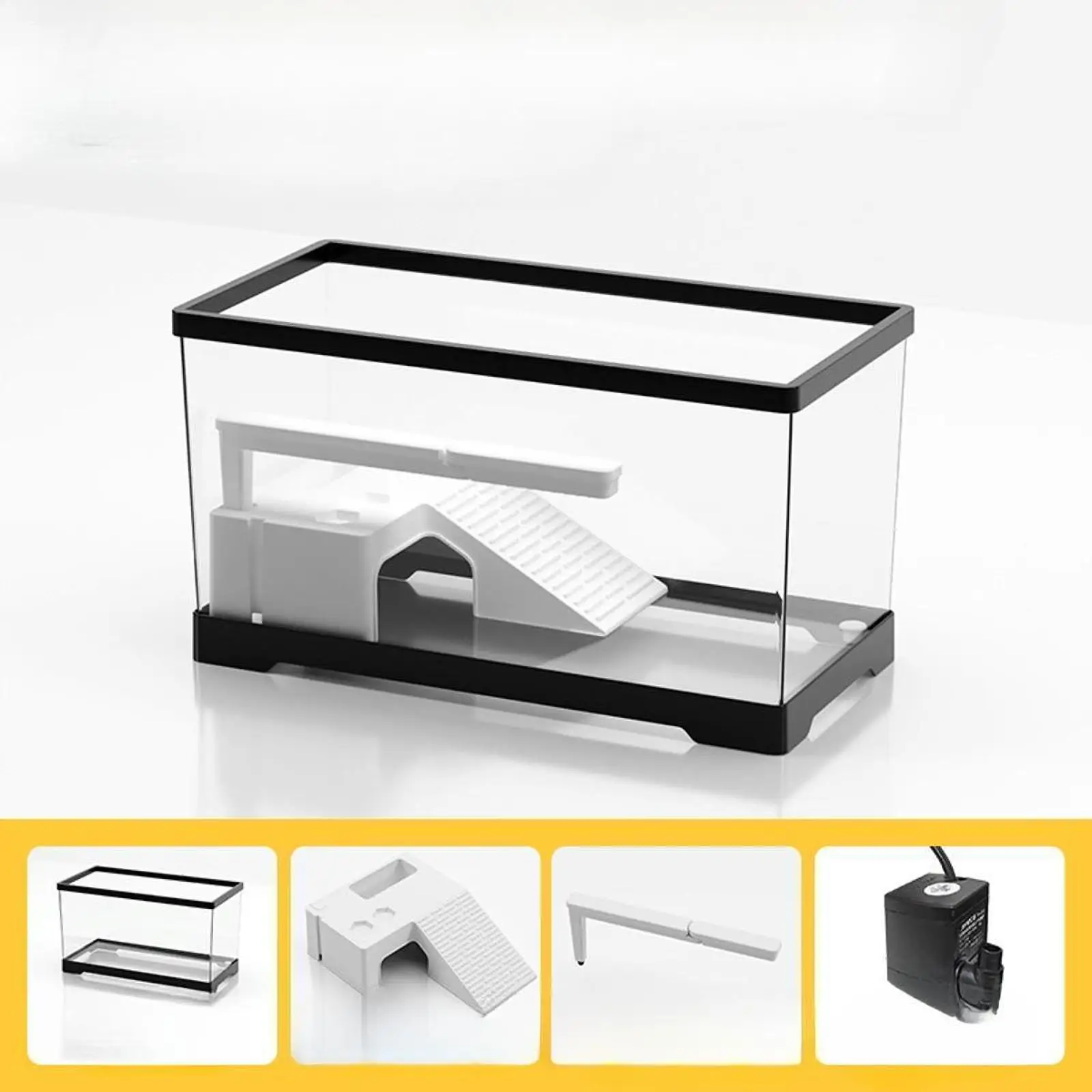 Turtle Tank Aquarium Hideout Terrapin Supplies Breeding Tortoise Enclosure Starter Turtle Habitat Reptile Habitat Indoor Decor
