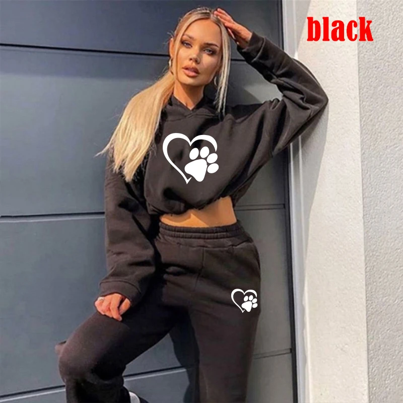 New Women Tracksuit Hoodie and Pants Casual Sport Suit Winter 2 Piece Set 8 Colors Jogging Suit