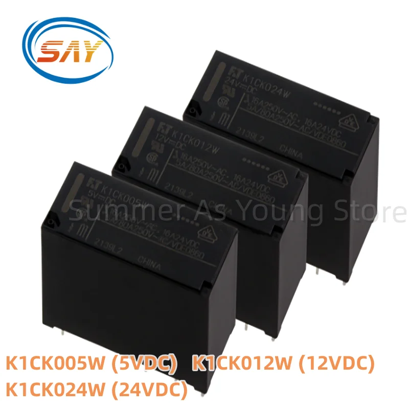 5PCS FT FTR K1CK005W K1CK012W K1CK024W 8PINS 16A 5VDC 12VDC 24VDC Power
