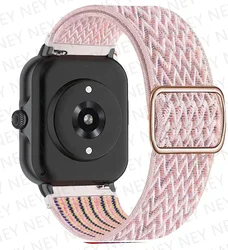 Breathable Nylon Loop Strap - Sport Bracelet - Amazfit Bip 6 (Wavy pink 29)