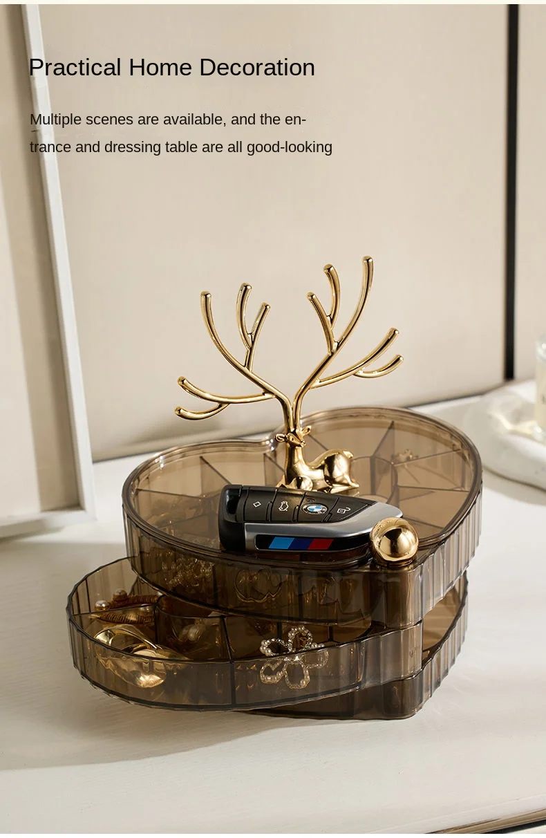 3 Layers Jewelry Storage Box Luxury Jewelry Organizer Plastic Large Capacity Earrings Rings Necklace Jewelry Organizer