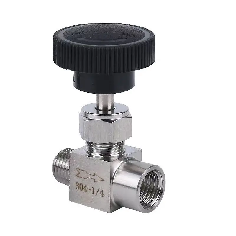 Needle Valve Adjustable 1/4" 3/8"1/2" Male To Female Thread Sstainless Steel 304 Flow Control Shut Off Crane