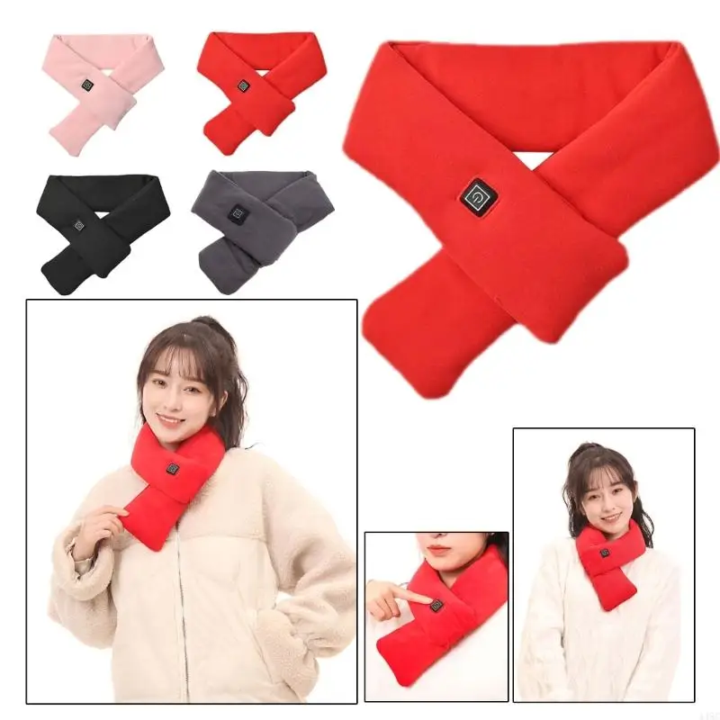 448C Winter USB Electric Heating Scarf Adjust Temperature Scarves Neck Warm Shawl