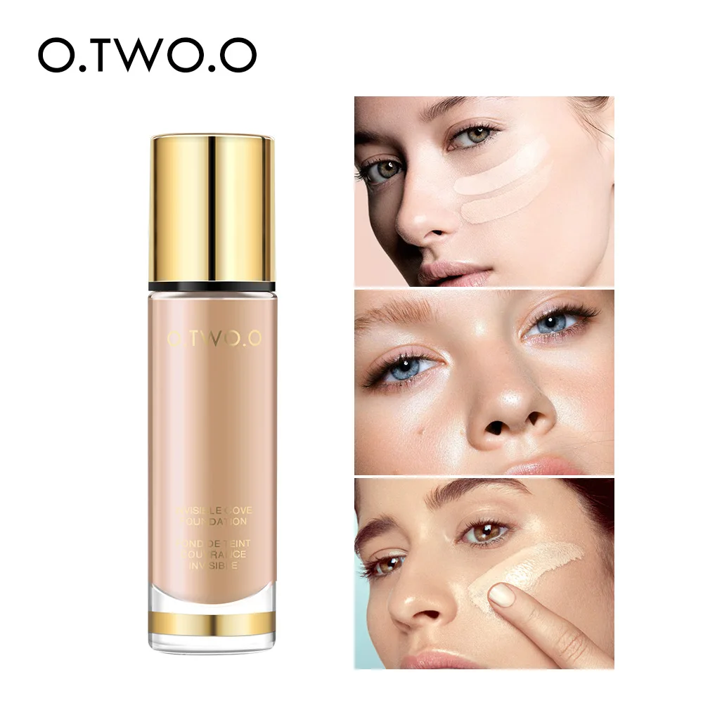 

O.TWO.O Liquid Foundation Invisible Full Coverage Make Up Concealer Whitening Moisturizer Waterproof Makeup Foundation 30ml