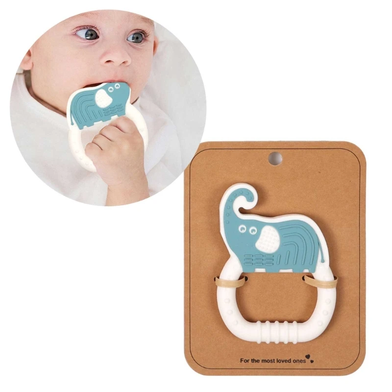 

Food Grade Silicone Baby Teether Soothing Teether Pacifier for Toddlers Infants Textured Teether Cartoon Animal Shape