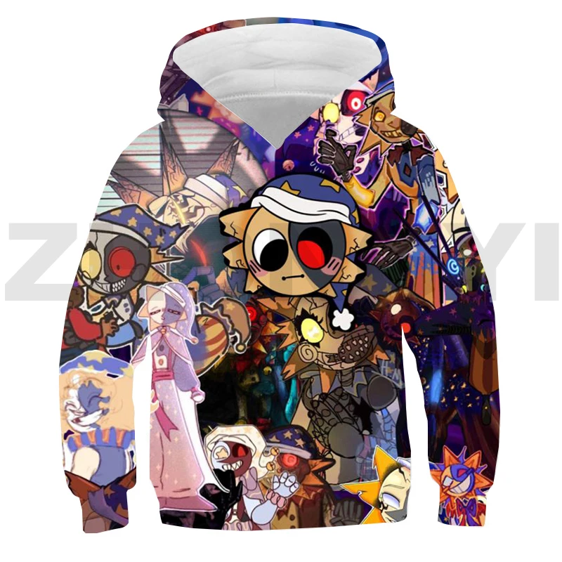 

Fnaf Sundrop Moondrop Game Children Hoodie 3D Casual Boys Girl Cartoon Pullover Long Sleeve Spring Autumn Lounge Wear Sweatshirt