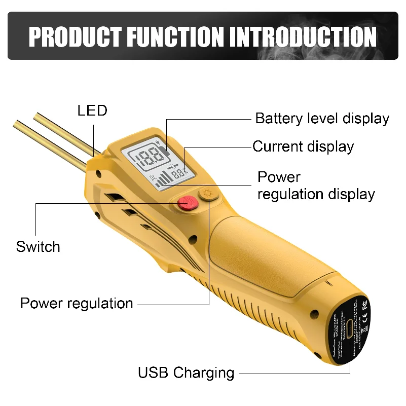 500W 플라스틱 용접기 5000mAh 휴대용 열풍기 자동차/오토바이 수리용 99% 플라스틱 호환 빠른 가열 3-5초