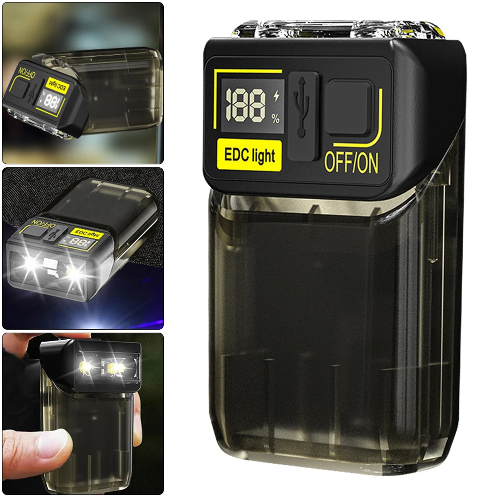 LED 마그네틱 다기능 손전등, USB 충전, 휴대용 핸드헬드 손전등, 야외 캠..