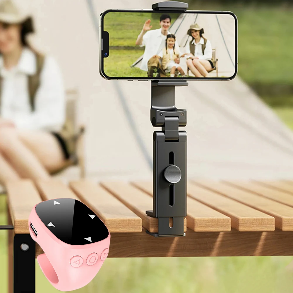 For  Scrolling Ring Bluetooth-Compatible 5.3 Fingertip Wireless Remote Control Mobile Phone Video Remote for Android iOS