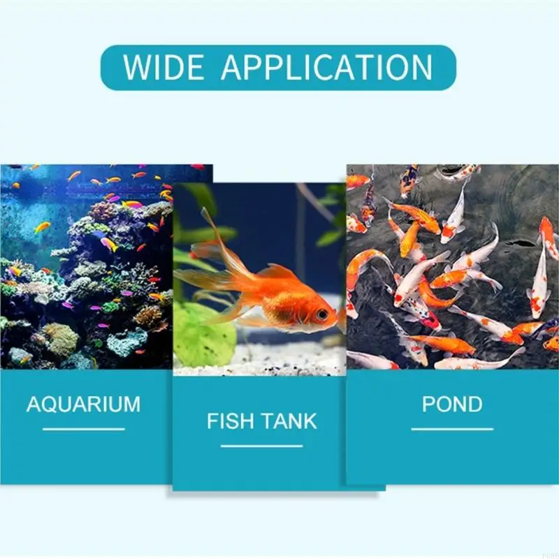 F68D 6 in 1 Aquarium Testing Strips for Pool Pond Test Strips for Fish Portable