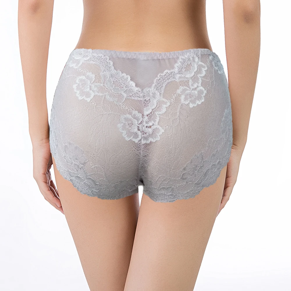 New Fashion Women Sexy Lace Panties Transparent Briefs Female Floral High-Rise Breathable Wholesale Panty Underwear