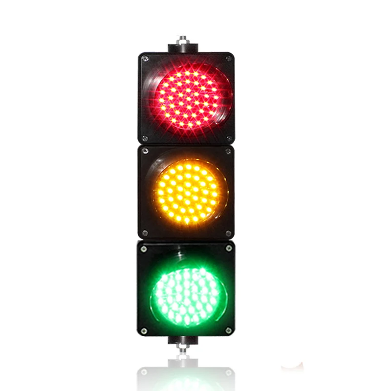 Design 100mm Colored Lens PC Housing Mini red yellow green traffic signal light with remote control