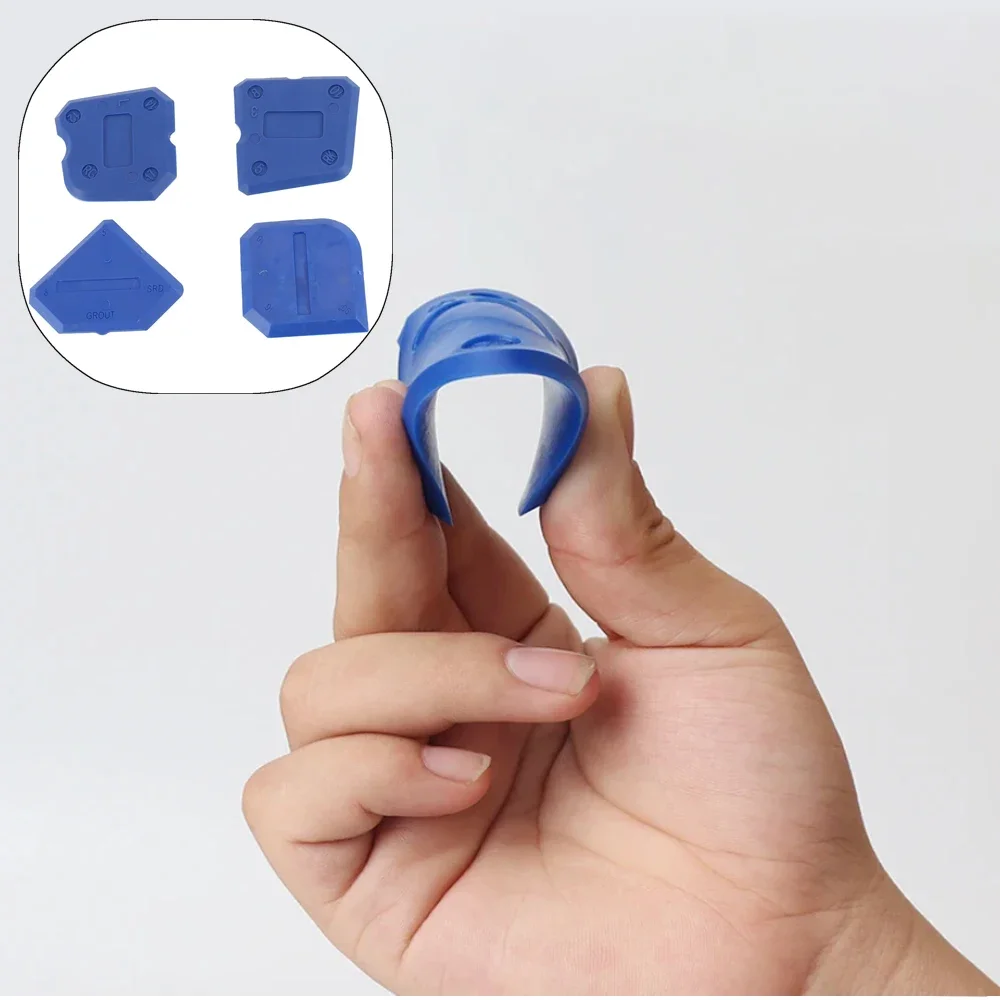 9pcs Caulking Tool Kit Plastic Sealant Finishing Tool with Multiple Shape and Size Portable Grout Scraper Multipurpose Caulk 2