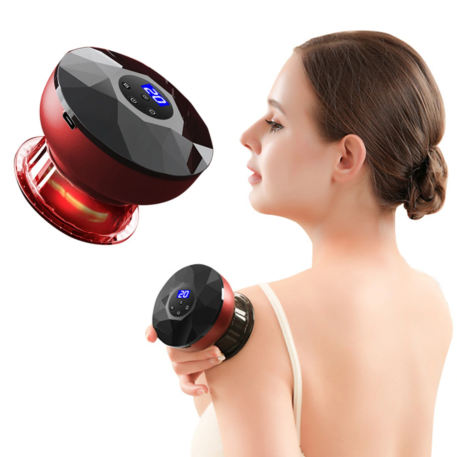 Electric Cupping Set Smart Vacuum Cupping Massager Rechargeable Guasha hot compress Vacuum Suction Cups machine