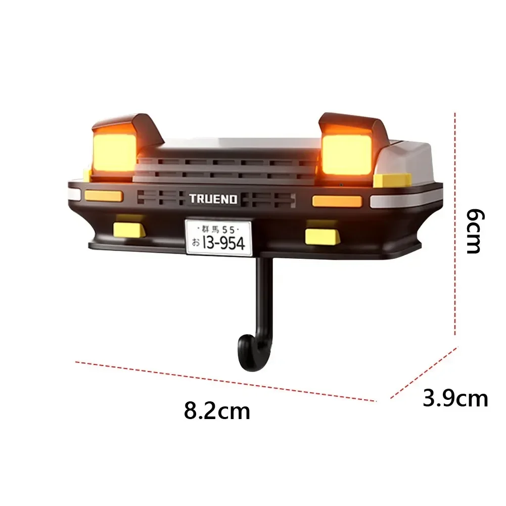 Rack for Keys Holder Wall Using Creative Gadgets AE86 Creative Decoration Supplies Cartoon Car Turning on Headlight Key Holder 3