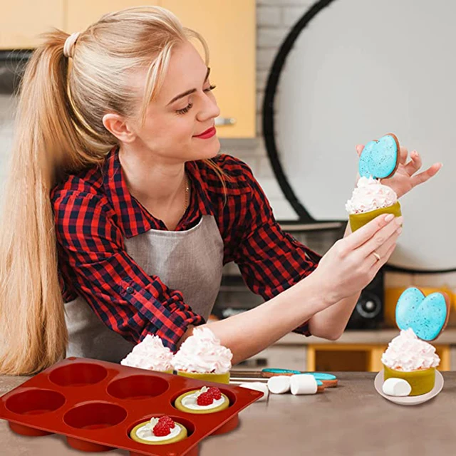 Szilikon Süti Öntőformák Kerek Hengeres Cukorka Csokoládé Penész Az Oreo Fedett Szendvics Muffin Cupcake Mini Szappankészítés - Image 6