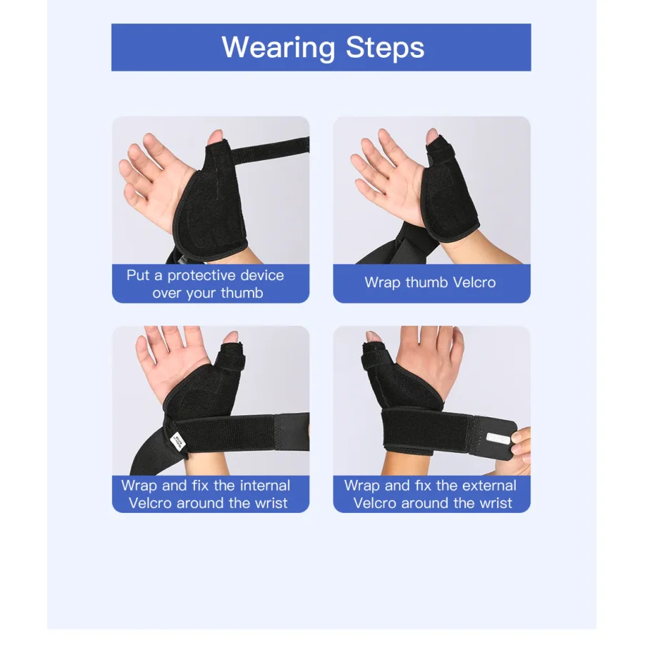 1PC Flexible Splint Wrist Thumb Support Brace for Tendonitis Arthritis Breathable Thumb Protector Guard Fits Right and Left Hand