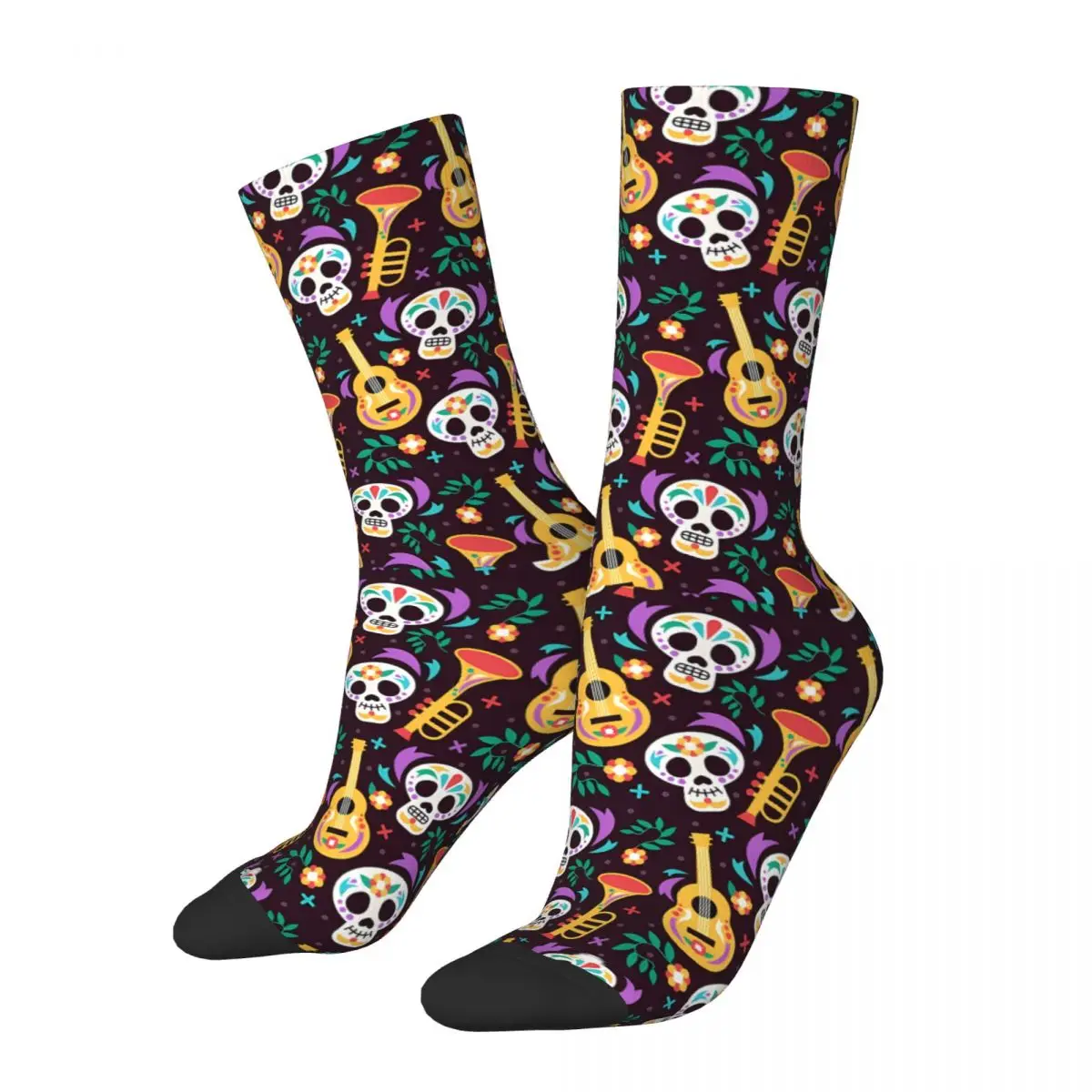 

Dia De Muertos Pattern Design Skull Skeleton Socks Male Mens Women Summer Stockings Polyester