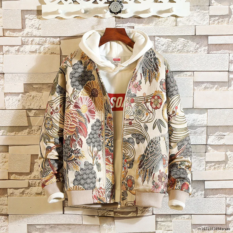 

Spring Men Luxury Baseball Jackets Embroidered Stand Collar Youth Jackets Large Size 5xl Loose Wholesale Trend Autumn