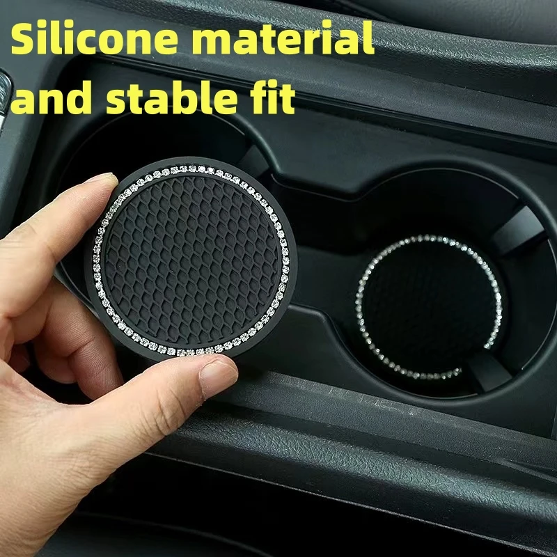 Car Cup Holder Coasters Non-slip Rubber Mat 2pcs for Bottle Holder