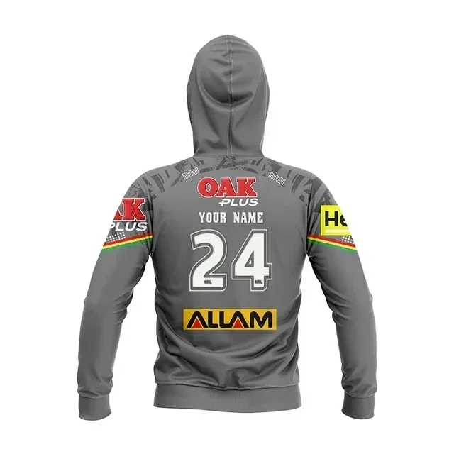 thumbnail image 1 of Sudadera con capucha y gorra para niños de Penrith Panthers 2024, personalizada, para local, visitante y entrenamiento, talla: 16-26 (nombre y número personalizados impresos), 1 of 5