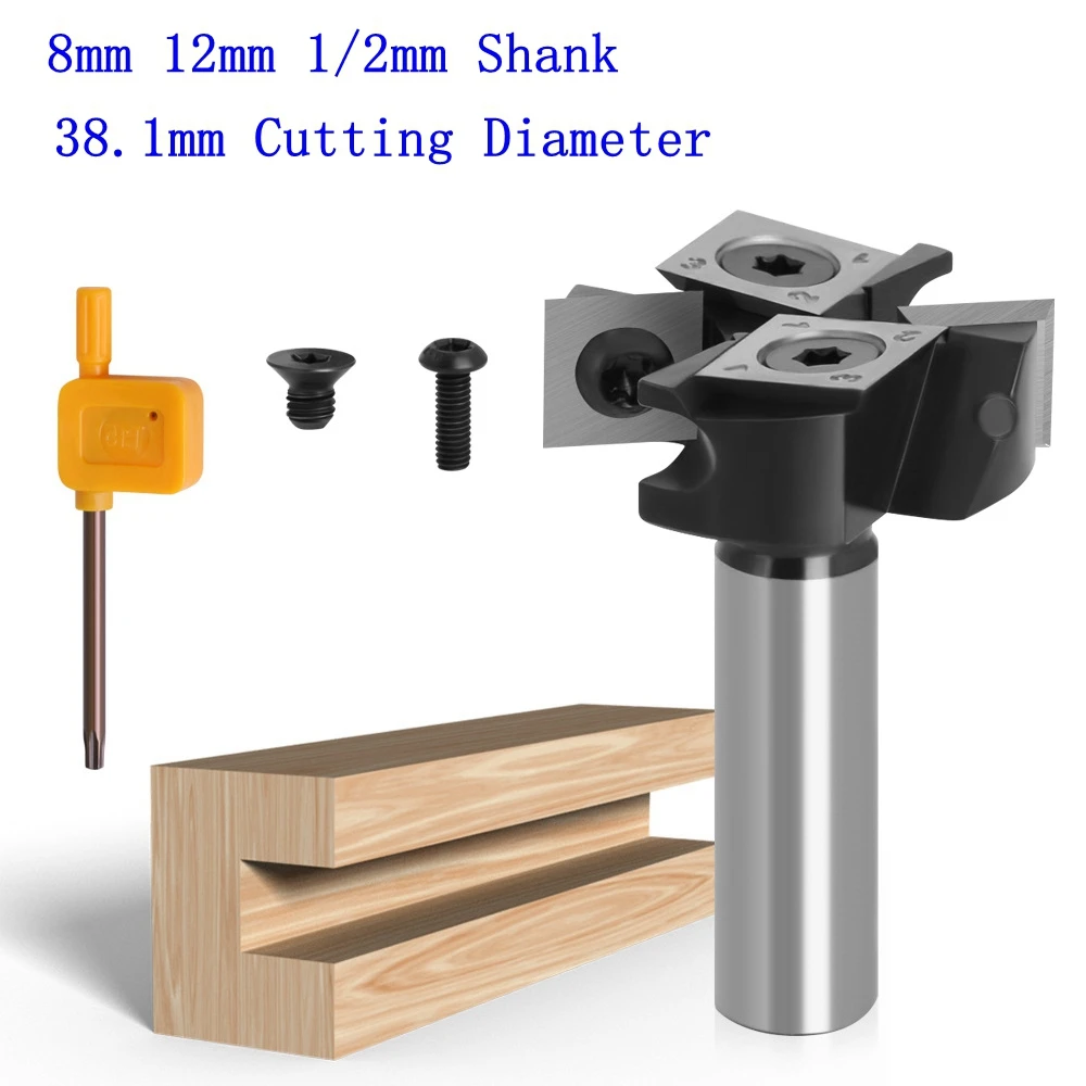 Haste Router Bit com fresa, cimentado, Bit para carpintaria