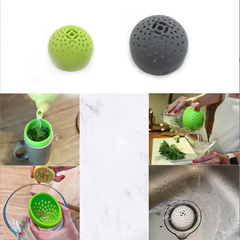 1Pc  Silicone Gel Filter Water Filter Multi-use Cover Filter Food Mesh Can Drainer Kitchen Gadgets