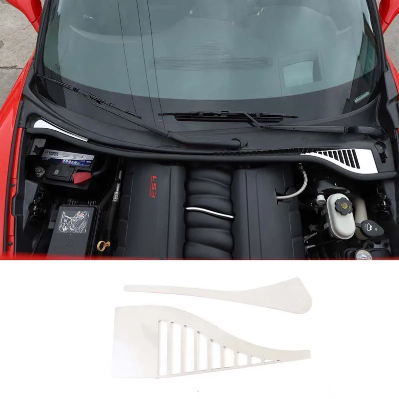 

For 2005-2013 Chevrolet Corvette C6 stainless steel silver car engine compartment Guide channel protective net Car accessories