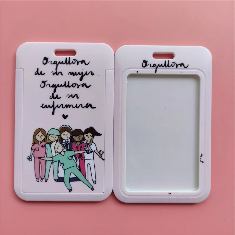 Doctor Nurse Women's ID Card Holder Hospital Badge Holders Amusing Girls Card Case for Medicina Pediatria and TENS