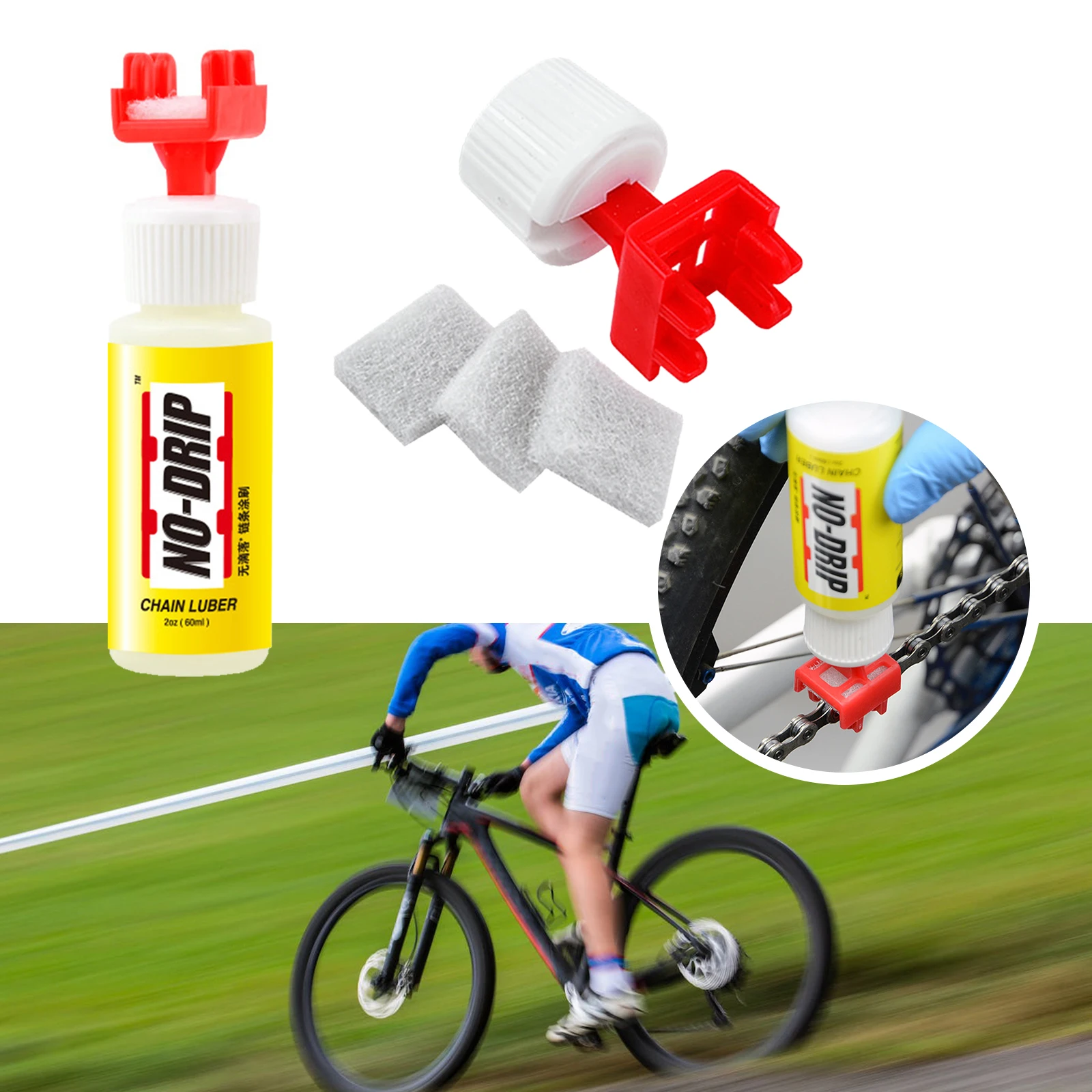 

60mL Bike Chain Gear Oiler Bike Chain Lubricant Applicator Chain Gear Oiler Cleaner Chain Cleaning Tool For Bicycle/motorcycle