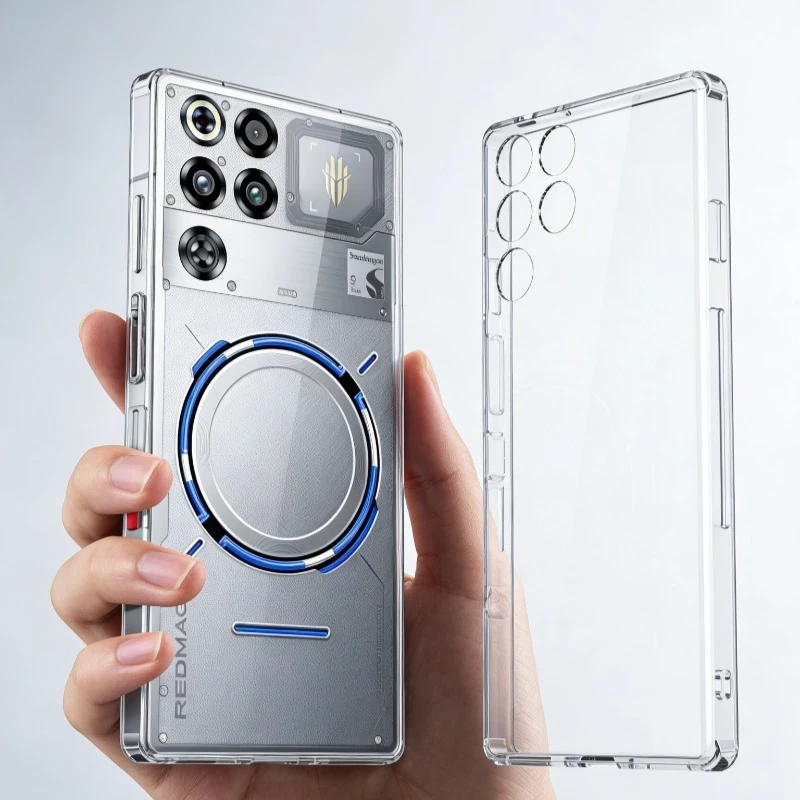 Magnetic Transparent Acrylic Non-Slip Phone Case with Enhanced Grip