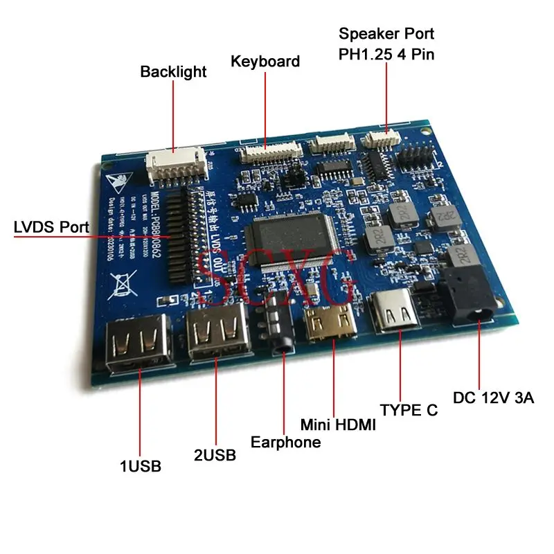 HT140WXB Ʈ  PCB 862 ̹ Ʈѷ  ŰƮ, DIY 40  LVDS ̴ HDMI ȣȯ, 1366x768, 14 ġ TYPE-C 2-USB
