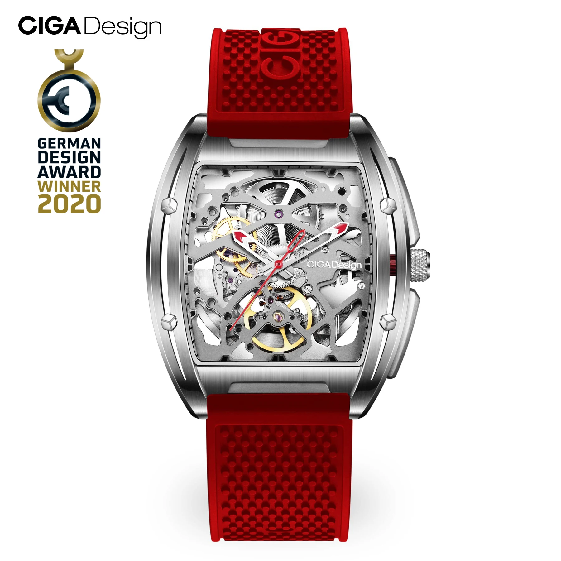 CIGA Design Men Automatic Watch Z Series Skeleton Mechanical Wristwatch Stainless Steel Case Sapphire Crystal Timepiece 2 Straps 3 5cm width cowhide belt strap leather belt straps no buckle genuine leather belts automatic buckle belt for men wholesale hot