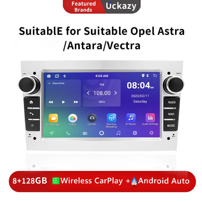 2 Din Android 12 Autoradio Per Opel Vectra C Zafira B Corsa D C Astra H G Jvivaro Meriva Radio Multimedia Audio Navigazione Gps