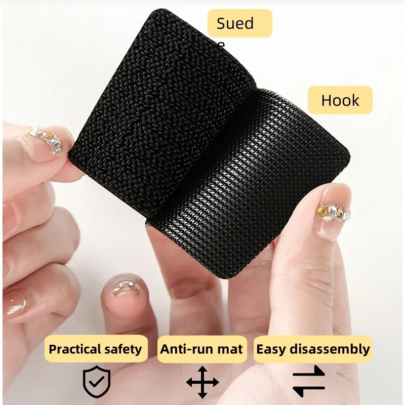 Carpet Fixing Stickers Double Faced Car Carpet Fixed Patches Home Floor Foot Mats Anti Skid Grip Tapes 10pairs
