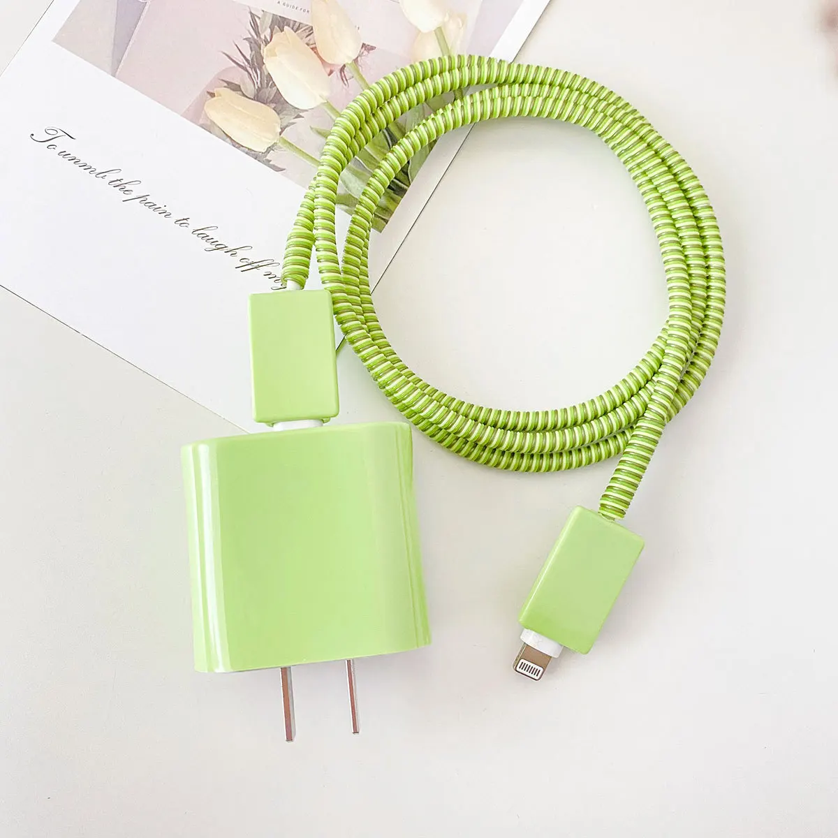 Sleek Charger Case and Cable Organizer Kit with Data Wire Protector
