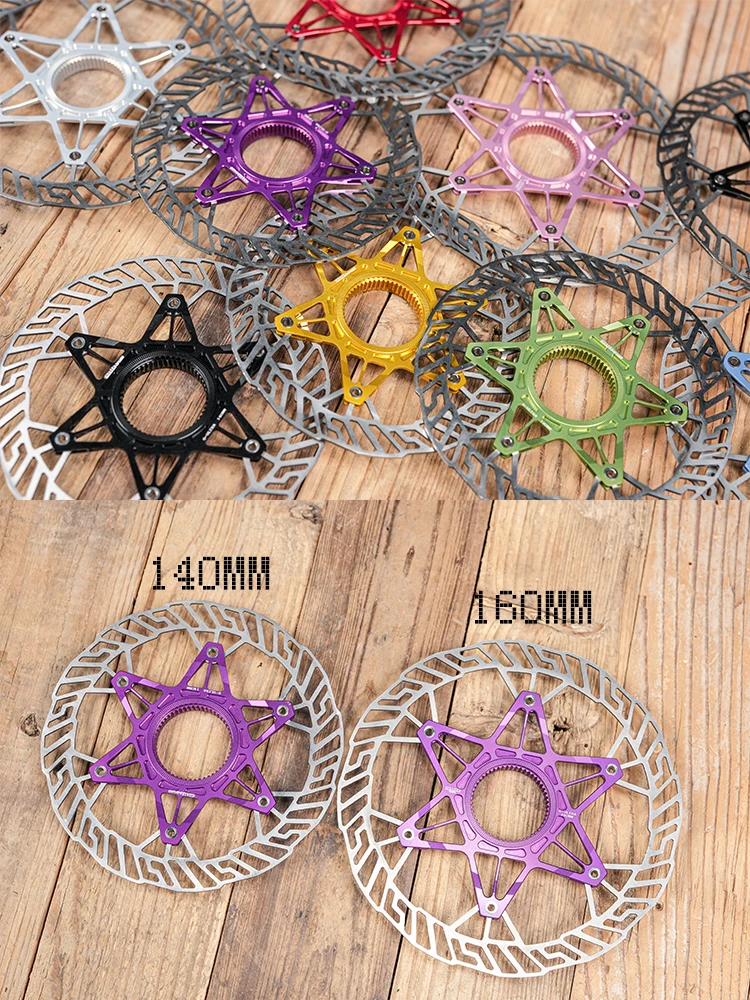 Chaser Bike Ultraleichte Medium Lock Discs Fahrradbremsscheibenbeläge Kies Leichte Scheiben 160 mm/140 mm 83 g ohne Verriegelungsabdeckungen – Detail 5