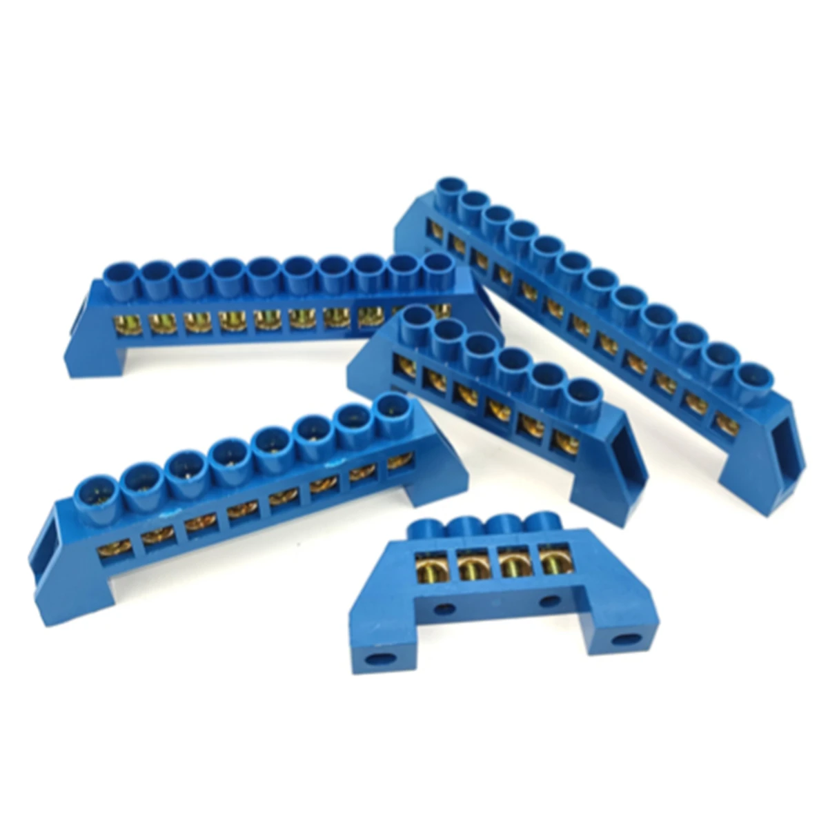Brass Screw Grounding Bridge Terminal Block Connector Blue White Green Zero Line 4Pin 6Pin 8Pin 10PiN 12PiN Earth And Neutral wire connectors,din rail terminal block,jumper bridge