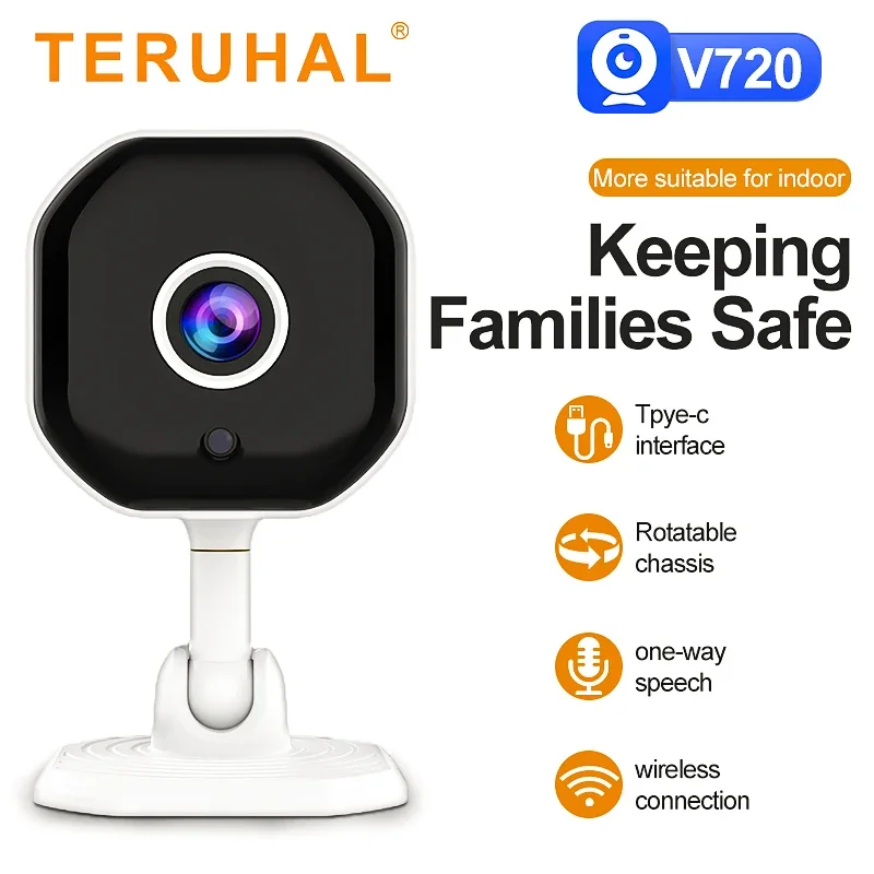 Smart Wi-Fi Smart Home Security Camera 2MP, HD,Real-time APP Alerts, 2-Way Audio, with Motion Tracking for Baby & Pet
