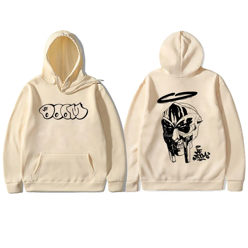 Rapper MF Doom Oversized Graphic Pullover Sweatshirt Men