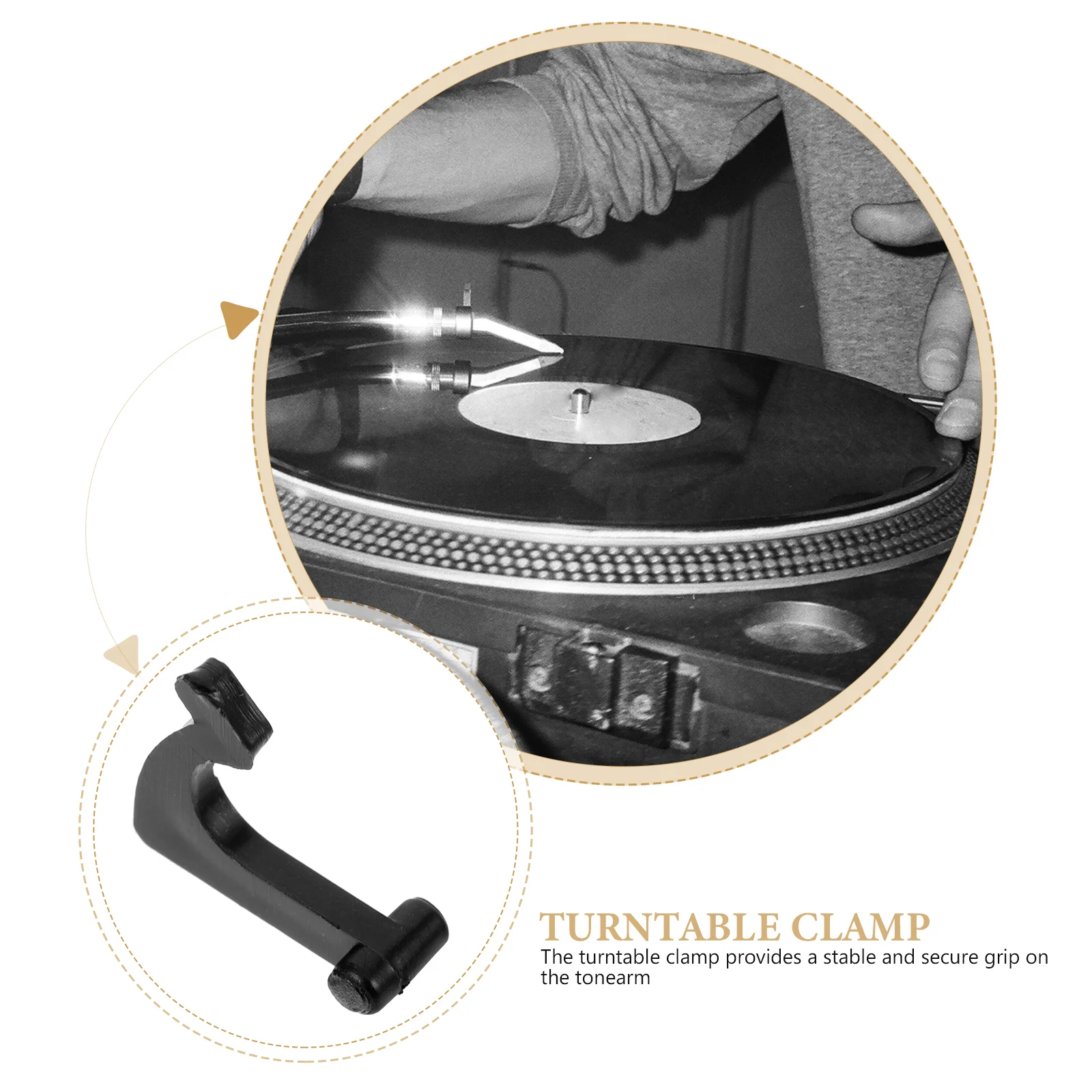 4 Pcs Turntable Tone Arm Buckle Vinyl Record Player Accessory Attachments Iron Adapter Supplies Holder phonograph needle supplies