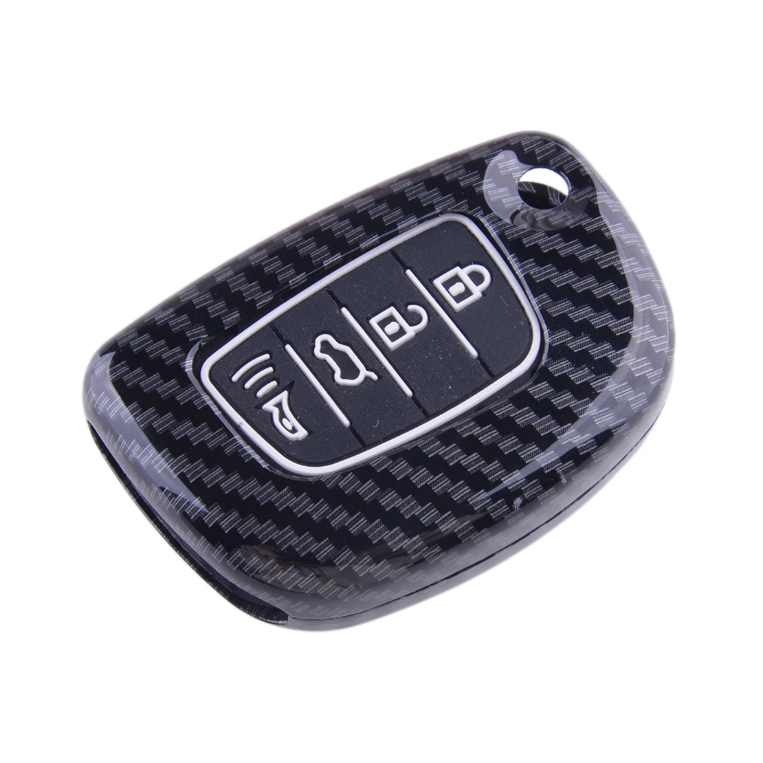 

4 кнопки ABS дистанционный ключ брелок чехол подходит для Hyundai Sonata Tucson Santa Fe ix45 2017-2021 ix35 2021 Стиль углеродного волокна