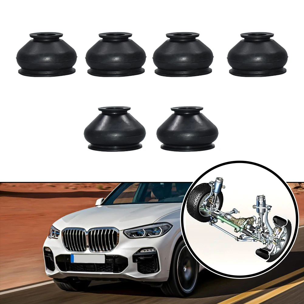 

6pcs Universal Useful Rubber Ball Joint Rubber Dust Boot Cover Track Rod End Kit Dust Boot Covers Car Accessories