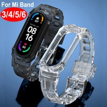 

TPU Wrist Strap for Mi Band 3 4 Hot Transparent Silicone Replacement Bracelet Wristband Straps for Xiaomi MiBand 5 6 Wriststrap
