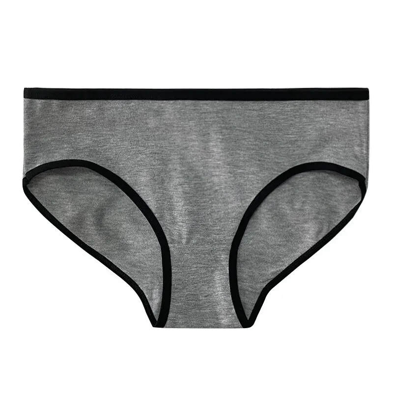 Sports Girls Underwear 3pcs Sports Cool Style Instagram Minimalist Girls' Underwear Mid Waist Japanese Pure Cotton Women's Triangle Top