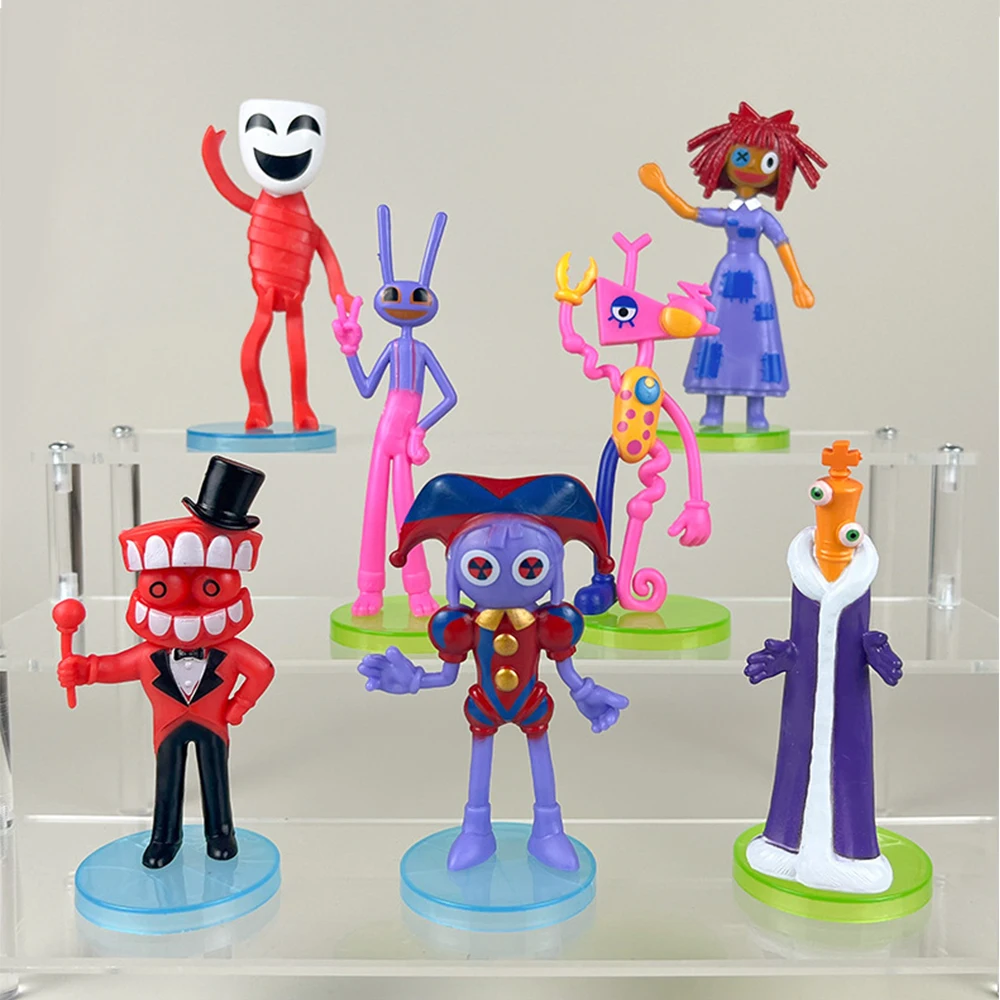 7Pcs The Amazing Digital Circus Figure Card Toy Pomni Jax Kagatha