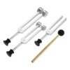 3Pack Tuning Fork Set(128Hz, 256Hz, 512Hz) Tuning Fork Kit for Healing, Chakra, Sound Therapy, Sonic Slider Fork(Silver) 4