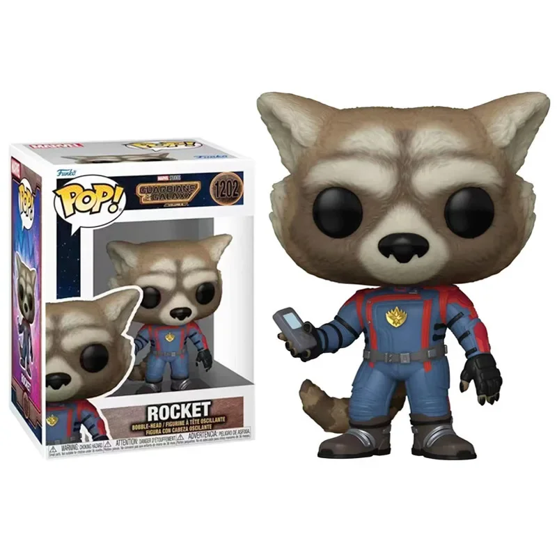 2025 Nuevas figuras de acción FUNKO POP #1240 #198 Star-Lord #1201 #1208 Baby Rocket #1202 #1241 #163 #280 Groot #1203 Juguetes para regalos